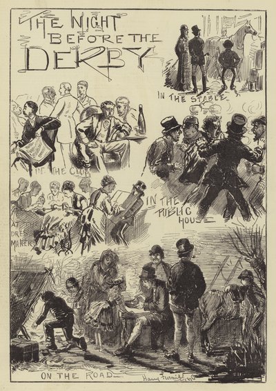 ダービーの前の夜 作： Harry Furniss